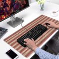 thumbnail image 2 of Long Mouse Pads for Desk,Brown and Red Christmas Striped Pattern Desk Mats on Top Of Desks, Desk Mouse Pad Extra Large with 3mm Non-Slip Base and Stitched Edge for Gaming,Office,Work,Home 31.5x15.7in, 2 of 5