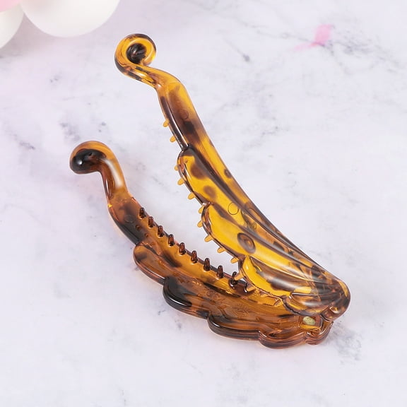 TABLZONE Matte Brown Banana Hair Clip, Chic Plastic Hair Accessory for Women, 1 Piece Stylish Hair Styling Tool