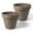 Textured Taupe, variant on Algreen 8 x 10 x 10 in. Round Banded Planter, Terra Cotta - Pack of 2