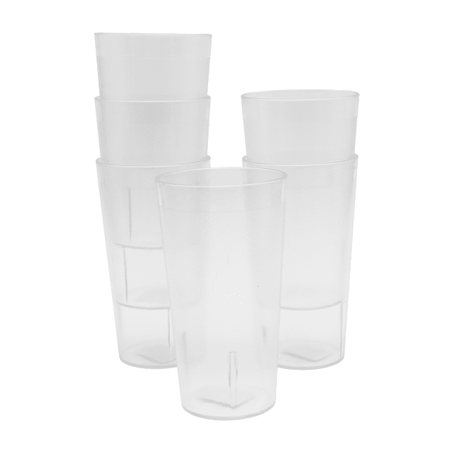 Set de vasos de polipropileno de 16 Oz. / 6 piezas color Transparente