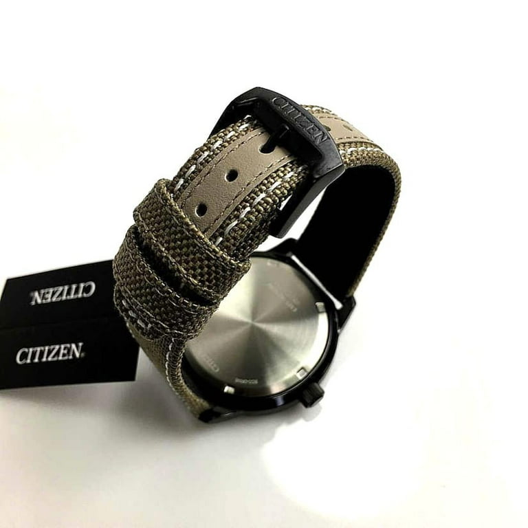 Men's Citizen Urban Eco-Drive Army Style Khaki Strap Watch BM8595