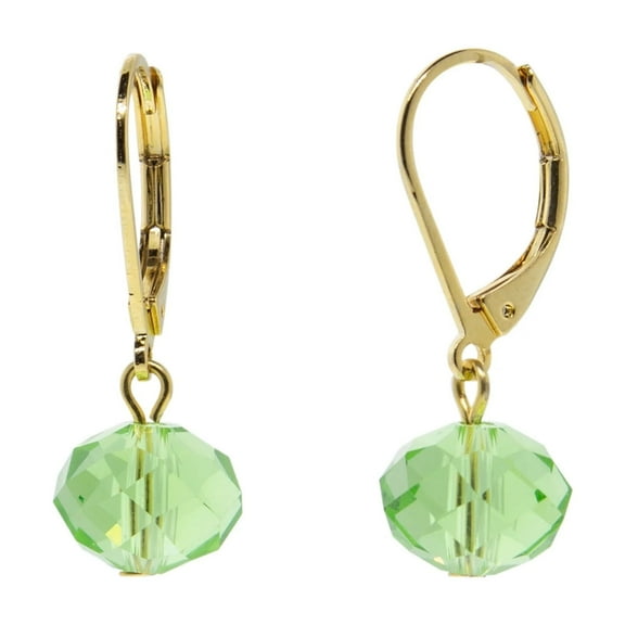 1928 Jewelry Light Green Drop Bead Earring