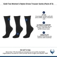 thumbnail image 4 of Women's GOLDTOE® 3-Pack Trouser Dress Socks Color: Black Size: N/A, 4 of 4