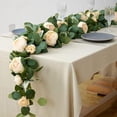 thumbnail image 4 of Lifelike Peony Peony Rose Artificial Garland Realistic Greenery Vine With Mixed Plant Wreath For Home Wall Wedding Decor & Bendable Indoor Outdoor Hanging Decoration, 4 of 6