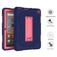 thumbnail image 6 of Allytech Fire HD 8 Case 10th Generation, Fire HD 8 Plus Case, Protection Drop Proof Kickstand [Without Screen Protector] Kids Friendly Cover Case for Amazon Kindle Fire HD 8 10th Gen, Navyblue/Rose, 6 of 7