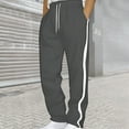 thumbnail image 2 of oqasdz Mens Pants Solid Color Winter Thermal Straight Leg Lightweight Sports Stretch Lined Trousers with Drawstring Casual Relaxed Cozy Dailywear, 2 of 6