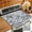 No392, variant on Stove Top Covers for Electric Stove 28 x 20 Inch, Silver Crystal Floral Stove Cover Protector, Heat Resistant Glass Cooktop Countertop Cover (Metallic Abstract Flower)