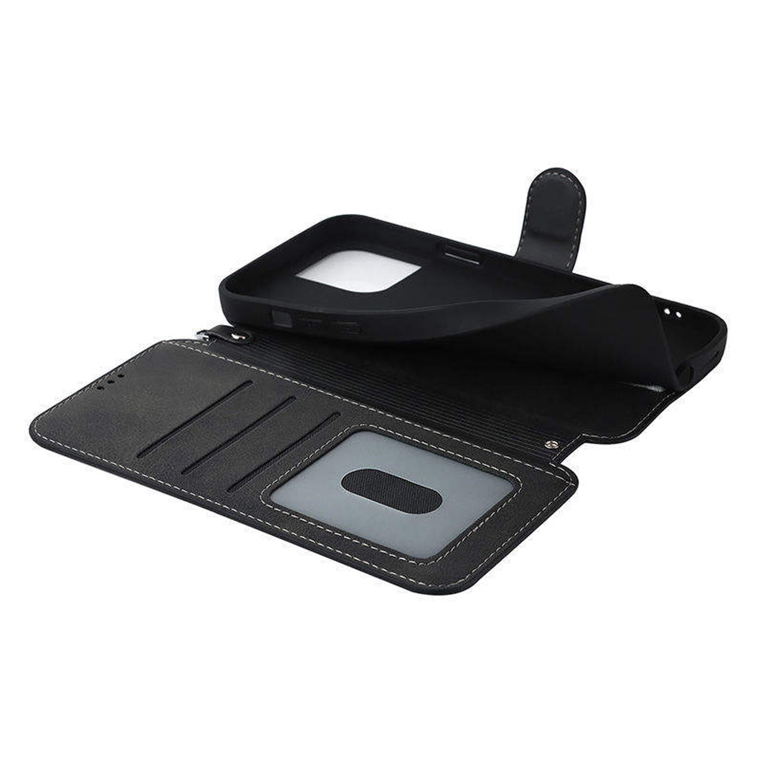 Classic Magnet Wallet Case for iPhone 17 Pro Max - Black