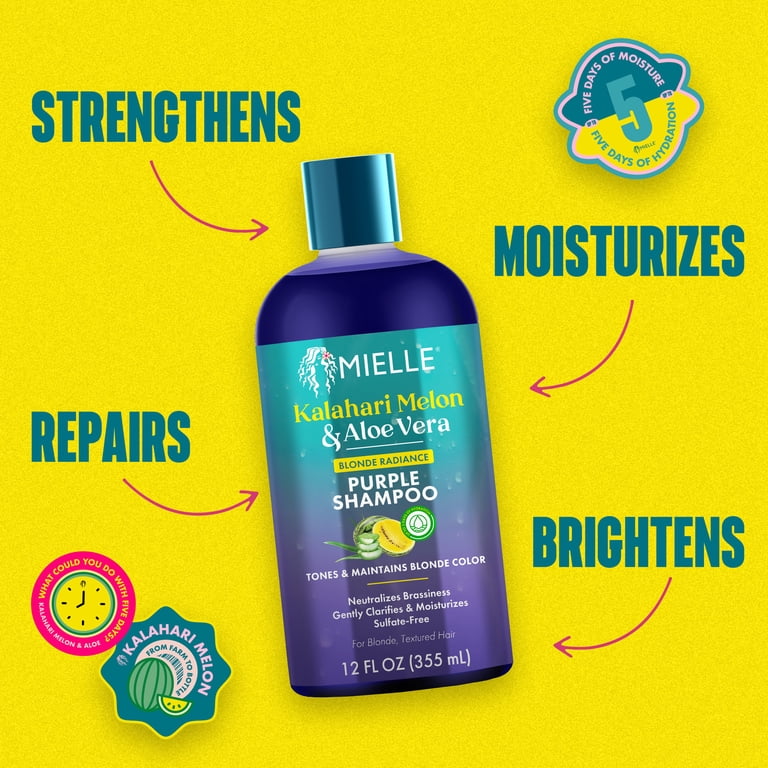 Mielle Kahalari Melon and Aloe Vera Blonde Radiance Purple Shampoo