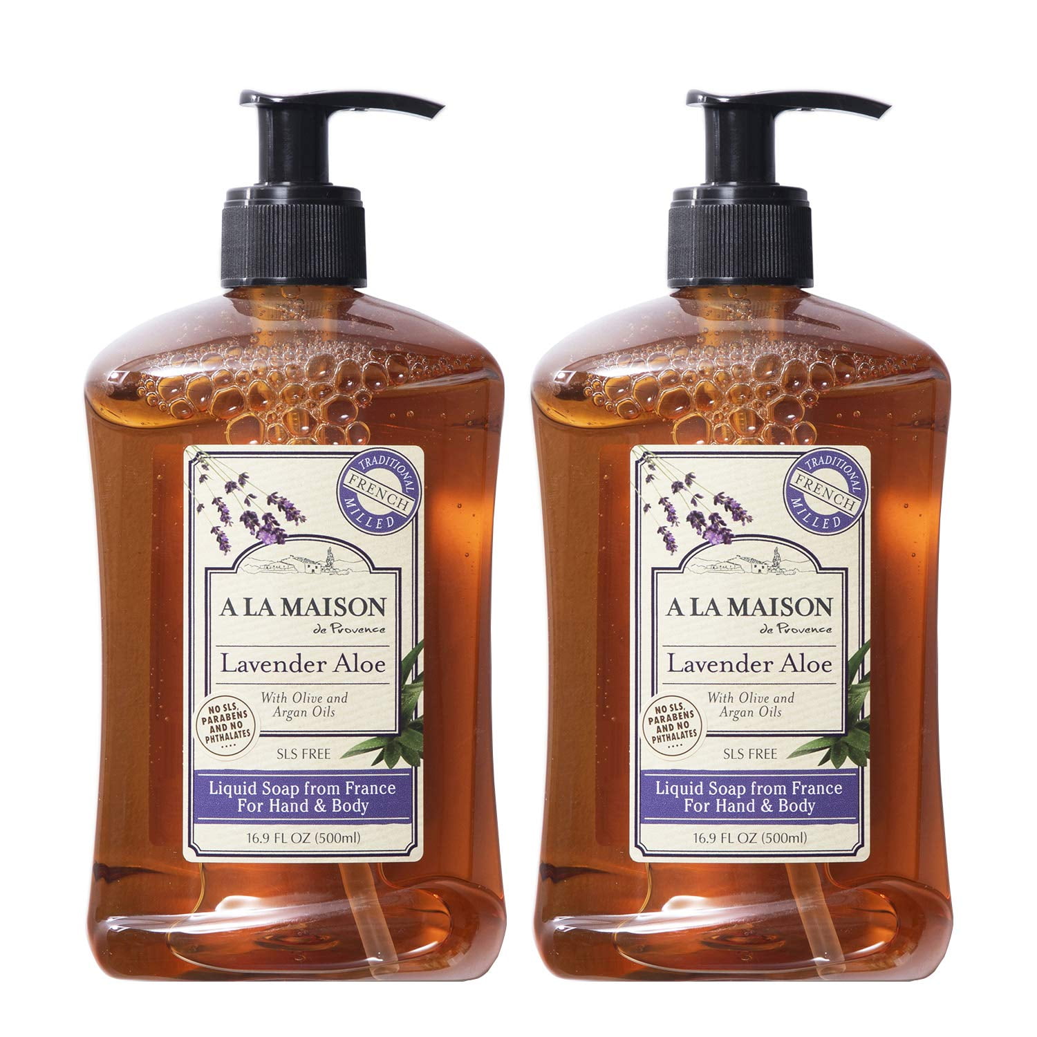 A La Maison Liq uid So ap for Hand & Body, Lavender Aloe, 16.9 oz - 2 Pack