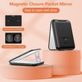 thumbnail image 3 of HLONK Compact Mirror with Light and Magnification 1X/3X  Portable LED Travel Makeup Mirror Mini Foldable Magnetic Closing Pocket Mirror Handheld Compact Purse Mirror for  Girls  Green, 3 of 7