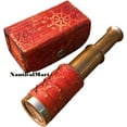 thumbnail image 6 of Nautical Brass Spyglass Telescope with Box, Brass Pirate Telescope, Spyglass Collapsible Monocular Decorative Telescope with Glass Optics for Kids Travellers Adventure Enthusiasts Collectible 6'', 6 of 6