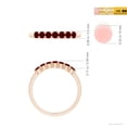 thumbnail image 5 of ANGARA Natural Half Eternity Seven Stone Ruby Wedding Ring in 14K Rose Gold for Women (Size-2.5mm) | July Birthstone, Birthday, Anniversary, Jewelry Gift for Women | Natural Ruby Ring, 5 of 9