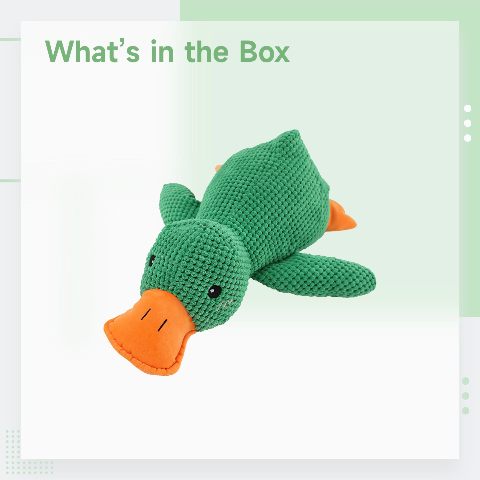 Large Plush Dog Toy,Duck Design with Squeaker,Durable Chew Resistant for Aggressive Chewers,Interactive Play and Comfort,15 x 18 Inches