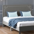 thumbnail image 6 of ZAFLY Cal King Platform Bed Frame Upholstered Velvet Backrest,Adjustable Tufting Headboard Bed Frame with Solid Wood Slats Easy Assembly（Light Grey）, 6 of 9