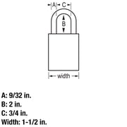 Master Lock 1-1/2 Solid Steel Long Shackle Padlock; 2-Pack