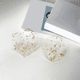 thumbnail image 2 of Juego de 12 posavasos acrílicos con lámina de oro para bebidas, posavasos de estilo nórdico para té, taza de café, almohadilla aislante para cuencos, 9,5 x 10,8 cm, 2 of 8