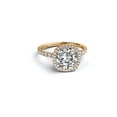 thumbnail image 2 of 7.50MM D-F VS Moissanite Engagement Ring With Diamonds (1.8 ct Moissanite Weight, 2.5 ctw dew) Micro Pave Cathedral 14K Gold, 2 of 3
