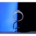 thumbnail image 4 of Sterling Silver Round Synthetic Moissanite Ring, D-E Color, 1 Carat Equivalent, 0.65cm Stone, Gift Box Included, 4 of 6