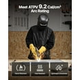 thumbnail image 2 of FR Welding Jacket, Medium, Heavy-Duty Cowhide Leather & 9oz Flame Resistant Cotton Blend, for Metalworking, Grinding, HVAC, 2 of 10