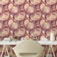 thumbnail image 2 of Ambesonne Paisley Peel & Stick Wallpaper for Home, Modern Leafy Floral Motif, 13"x72", Raspberry Cream Pale Pink, 2 of 5