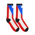 thumbnail image 4 of Men's Pr Puerto Rico-Flag Novelty Athletic Socks Women's Digital Printing Funky Patterned Crew Socks, 4 of 7