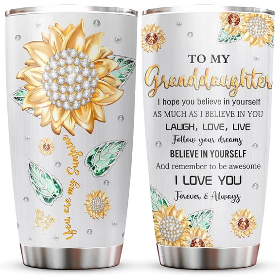 Granddaughter Gifts from Grandma/Grandpa Tumblers 20oz, Great Granddaughter Gifts, Gifts for Granddaughter, Best Gift Ideas for Granddaughter
