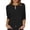 Black, variant on Conairie Womens 3/4 Sleeve T Shirts Casual Loose Crew Neck Tunic Tops Solid Fashion Elegant Lightweight Work Tee Pullover Outfits Black L