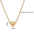 thumbnail image 5 of Kripyery Women Necklace Heart Letter O Chain Simple Electroplated Exquisite Pendant Necklace Jewelry Gifts, 5 of 8