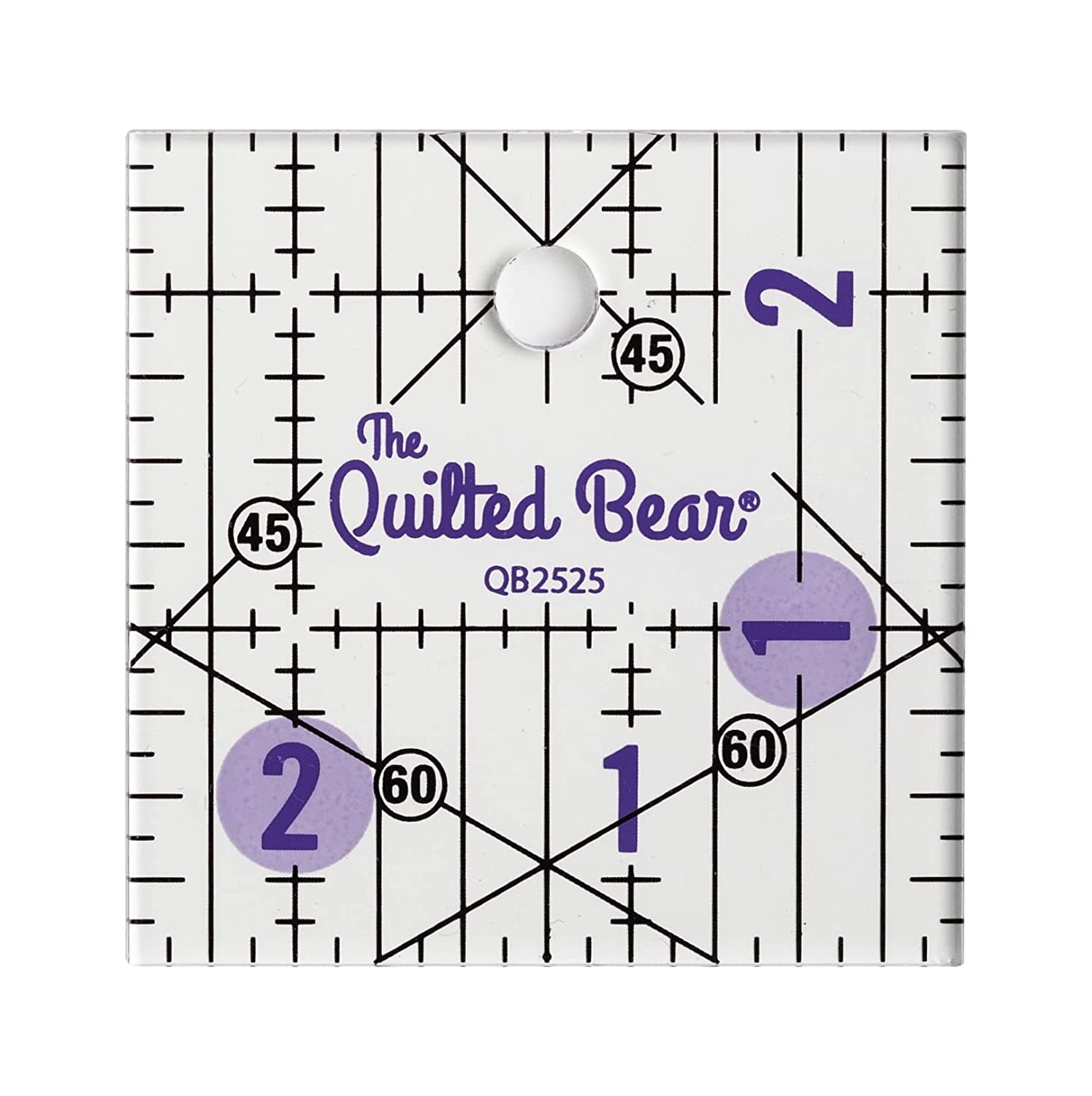 The Quilted Bear NonSlip Acrylic Quilting Rulers 2.5" x 2.5