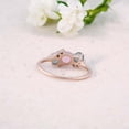 thumbnail image 6 of Rose Quartz Engagement Ring 925 Sterling Silver Ring Cluster Topaz Diamond Personalized Jewelry for Women Chritsmas Day Gift for Her Round Cut Gemstone Promise Ring, 6 of 6