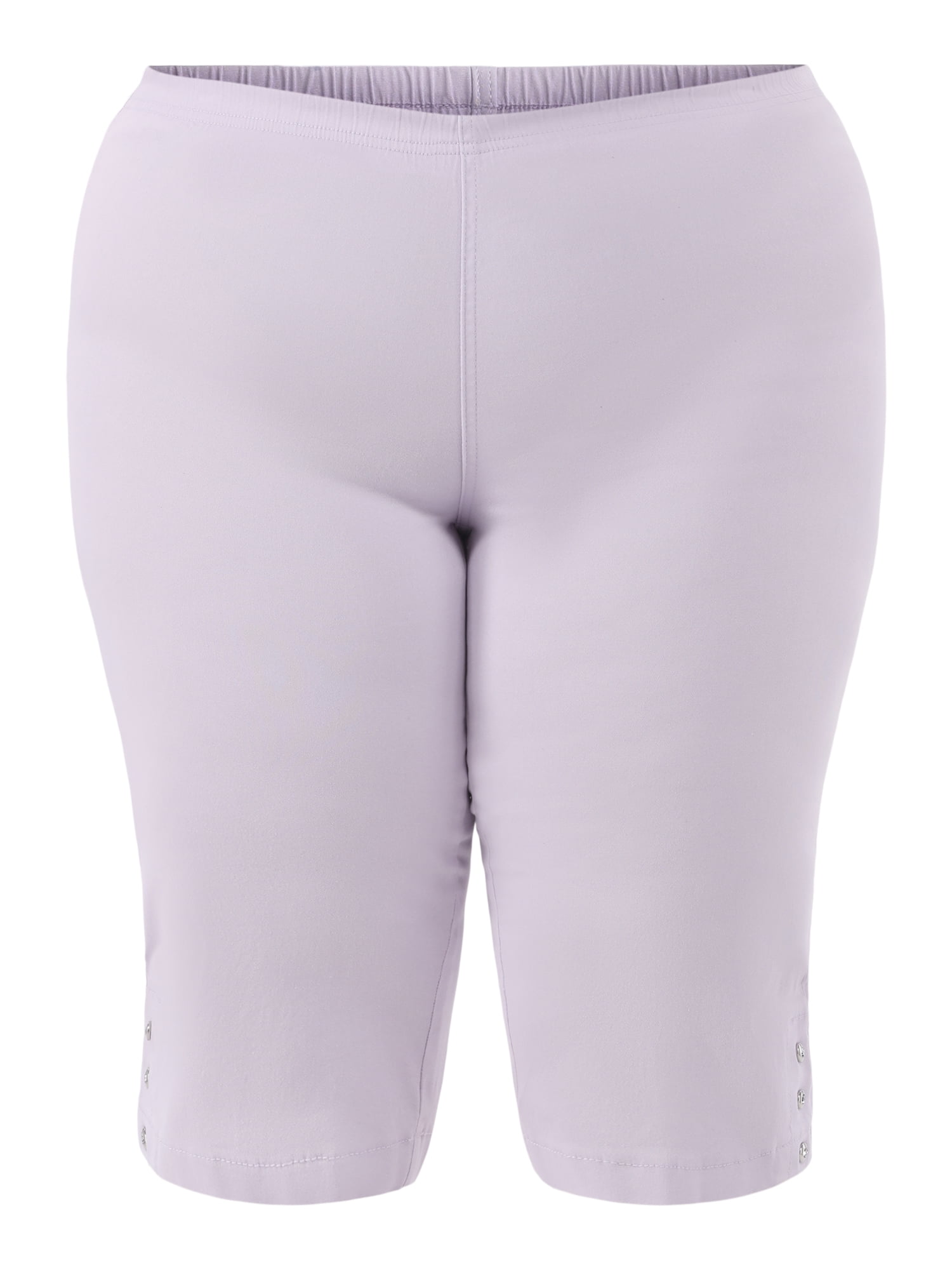 JMS Just My Size by Hanes Women's Plus Size Pull on Bling Tab Capri Pants, Sizes 0X-4X