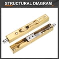 thumbnail image 3 of Cerradura de seguridad de puerta de acero inoxidable de 6", dorada, 3 of 6