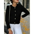 thumbnail image 7 of Womens 2023 Cardigan Sweaters Fall Open Front Button Down Long Sleeve Pockets Casual Chunky Knit Shirt Outerwear, 7 of 7