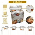 thumbnail image 5 of ERUNPONLY Vintage Fall Table Runner - 70 Inch Long Orange Blue Pumpkins Thanksgiving Maple Leaf Cotton Linen Blended Dress Scarves Farmhouse Table Runner for Kitchen Dining, Coffee Table, 13" x 70", 5 of 8