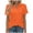 #0183-Orange, variant on Shihyeh Women's V-Neck Polo Shirts UPF 50 Short Sleeve Sun Protection Quick Dry Golf Polos Collared Shirt