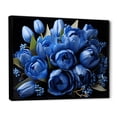thumbnail image 2 of Designart "Blooming Azure Blue Tulips" Tulips Floater Framed Canvas Prints, 2 of 5