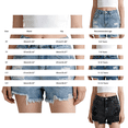 thumbnail image 2 of GiLiling Girls Ripped Denim Jean Shorts Mid Waist Straight Leg Elastic Waistband Distressed Frayed Hem Casual Summer Jorts for Kids Teens (Blue, 7-8 Years), 2 of 8