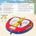 thumbnail image 3 of Costway Towable Tube for Boating 1 or 2 Person Inflatable Boat Tube for Youth & Adult, 3 of 10