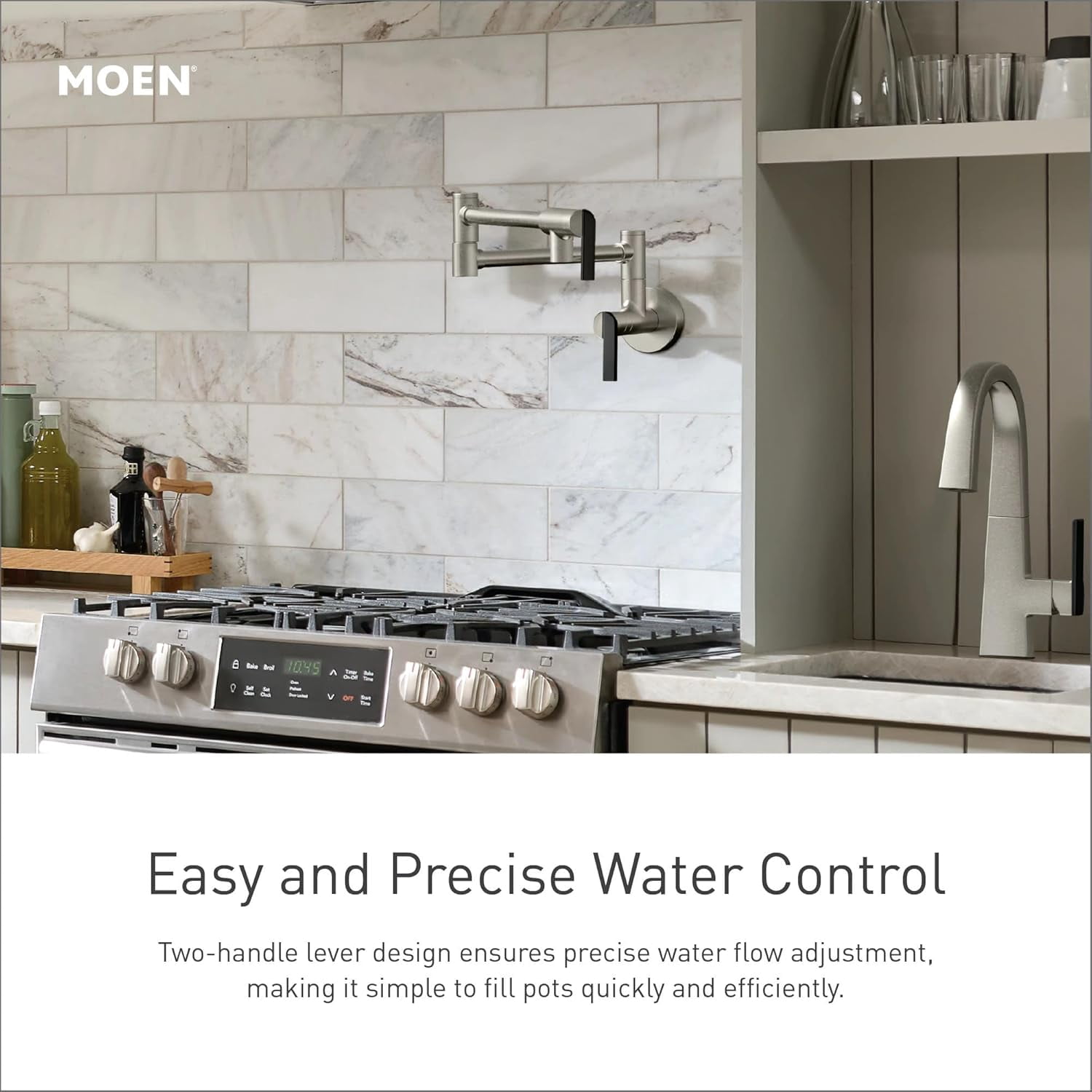 Moen S664 Traditional Pot Filler with Dual Shut-offs