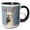 Black/White, variant on 3drose, Bolivia, San Juan, Llama. Headshot of Llama, 11oz Two-tone Red Mug