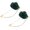 Dark Green, variant on Flower Lapel Stick Brooch Pin with Gold Leaf Satin Tassel Chain Dangling Handmade Boutonnieres Pins for Collar Wedding Party Bright Blue -