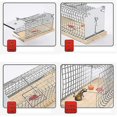 thumbnail image 4 of Paquete de 2 trampas para ratones pequeñas, jaula para ratas, trampa para roedores vivos, receptor de ratones, No mata a niños, 4 of 5