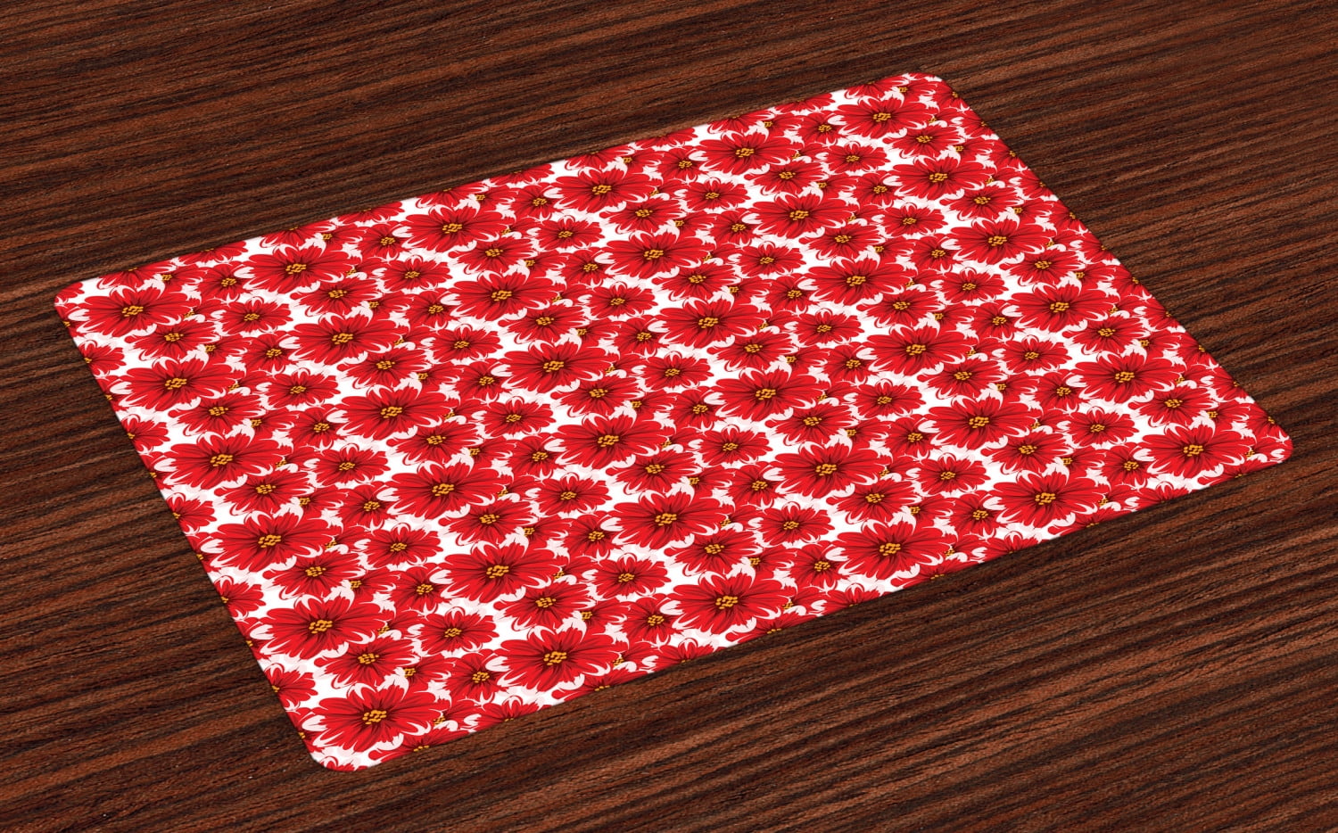 Flower Placemats Set of 4 Blossoming Nature Themed Fresh Seasonal