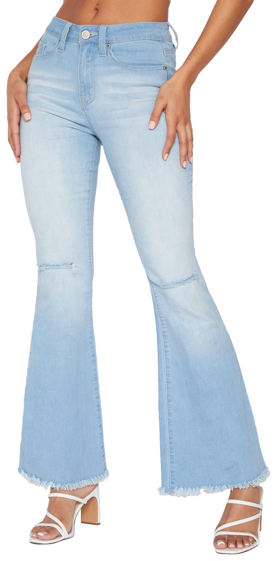 YMI Juniors 1 Button Flare Jeans 9 