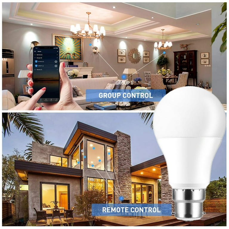 V-Tac Smart LED Bulb Lamp B22 A60 10W WiFi RVB CCT Dimmorable App