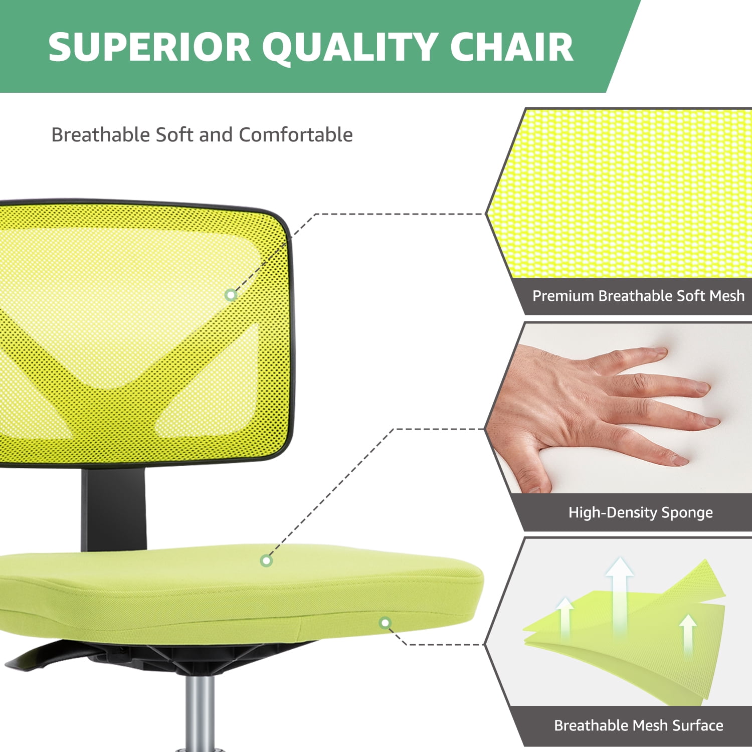 MAYEERTY Ergonomic Mid-Back Executive Office Chair Swivel Computer Desk Task Chair，Black