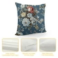 thumbnail image 4 of Nawypu Chinoiserie Pillow Cover  Spring Summer Blue White Floral Throw Pillow Covers Navy Blue Flower Decorative Outdoor Pillowcase  Cushion Cover for Sofa Couch Home Bedroom, 4 of 5