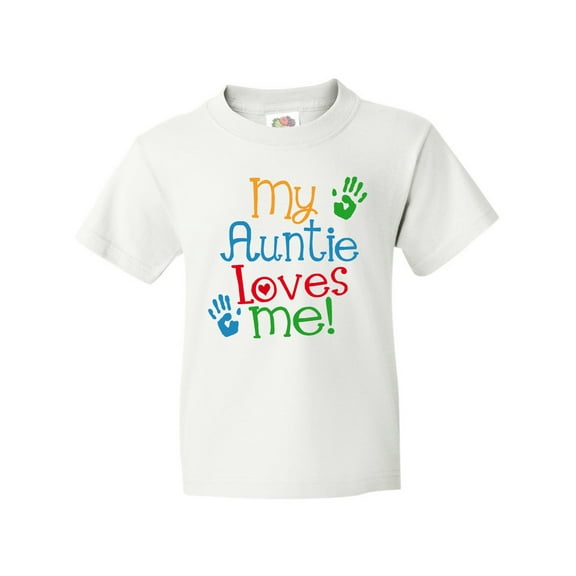 Inktastic My Auntie Loves Me Nephew Youth T-Shirt