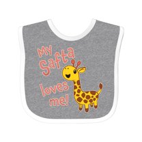 Inktastic My Safta Loves Me Cute Giraffe Boys or Girls Baby Bib